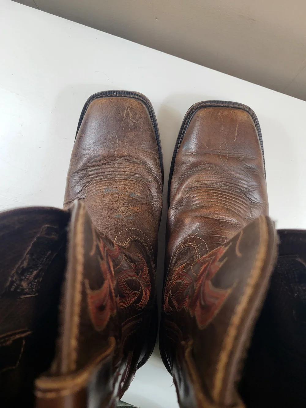 Justin Boots Brown Leather Western Work Boots - Brown